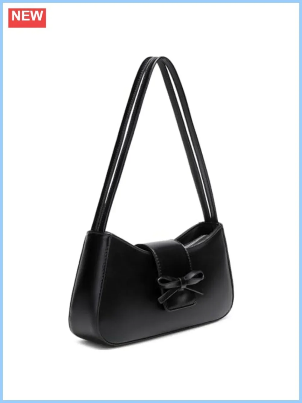 PU Leather Hobo Shoulder Bag Bow Crossbody Small Purse